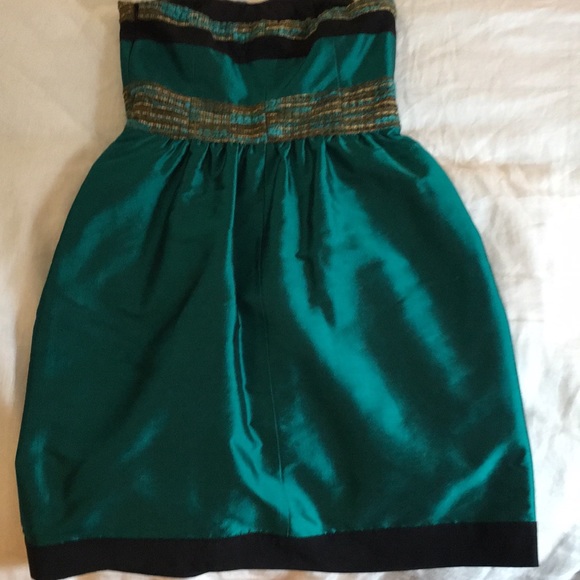 SMITH Green Silk Cocktail Dress - Picture 5 of 7